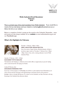 Wells Cathedral Email Newsletter February 2016 This is a printed