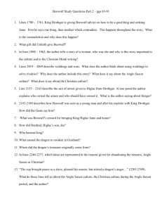 Beowulf Study Questions Part 2 – pgs 65-91