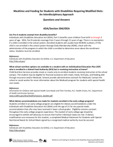 Modified Diet Q & A - UNC School of Medicine