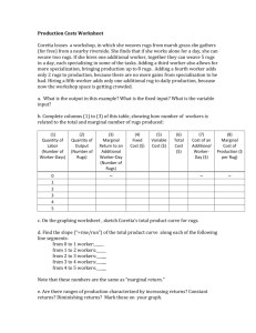 Production Costs Worksheet