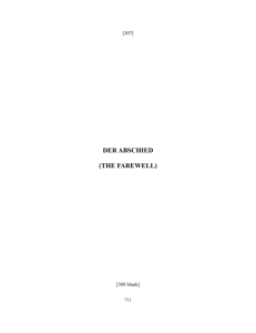 [307] DER ABSCHIED (THE FAREWELL) [308 blank] [309] DAS