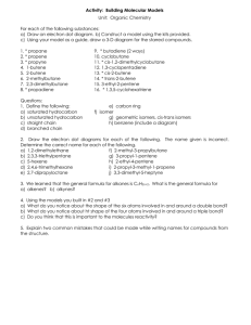12U Chemistry Test – Review of Grade 11