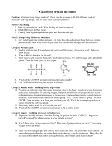 Classifying Organic Molecules Lab