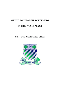 What is health screening - Human Resource Management in the