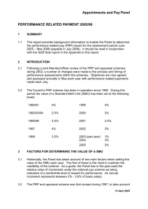 Appointments and Pay Panel Report