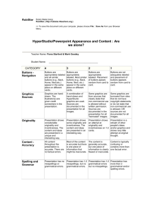 Teacher's PowerPoint Assessment rubric