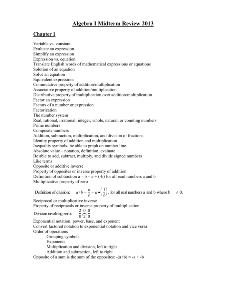 algebra-i-midterm-review-2013