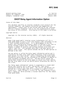 RFC 3046 DHCP Relay Agent