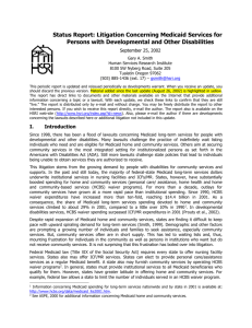 Medicaid Litigation Report - Georgia Association of Homes and