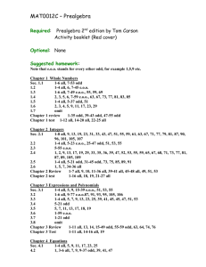 MAT0012C – Prealgebra