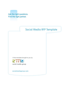 Social Media Request for Proposal Template