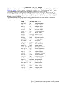 greek and latin root words - ESU6