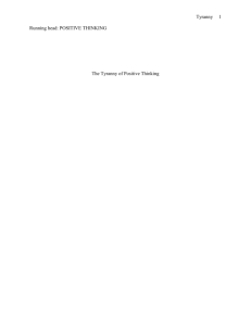 Tyranny of Positive Thinking_ Journal of Theoretical and