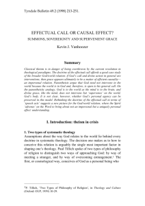effectual call or causal effect