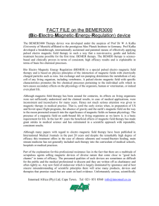 FACT FILE on the BEMER Bio-Electro-Magnetic-Energy