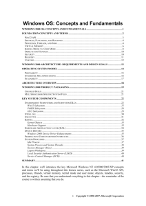 Windows OS: Concepts and Fundamentals