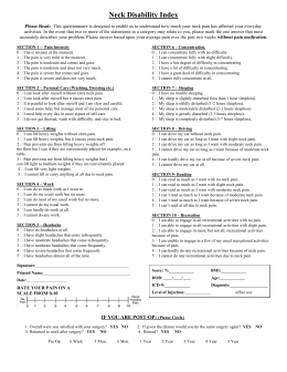 Neck disability questionnaire in spanish