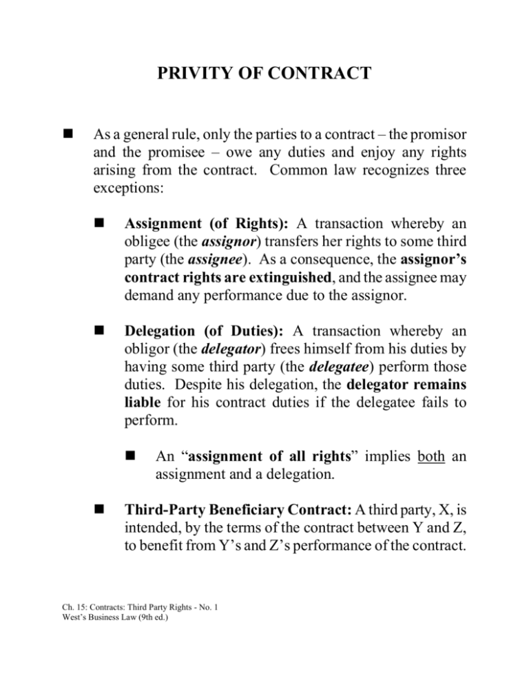 assignment worksheet 12.5 third party rights