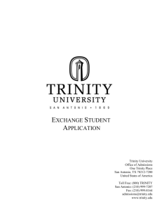 Exchange Student - Trinity University