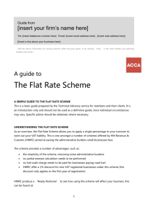 Guide to... VAT — The flat rate scheme