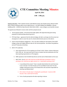 CTE Committee Meeting MINUTES 4 10 2015