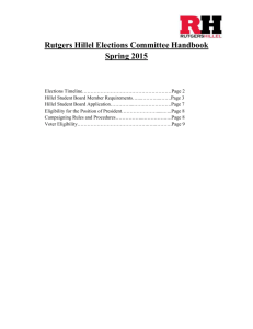 Rutgers Hillel Elections Committee Handbook