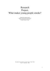 What makes young people smoke, by Roper Peckham