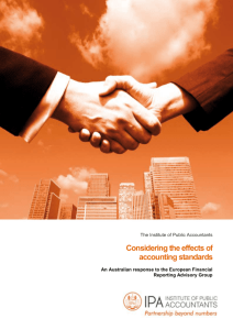 CL31 - Considering the Effects of Accounting Standards - IPA