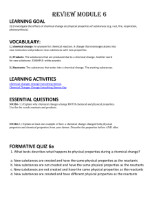 REVIEW MODULE 6 LEARNING GOAL 2d.) Investigate the effects of