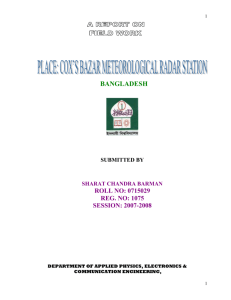 Meteorological Radar Station Report.