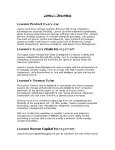 Lawson Overview - Information Services