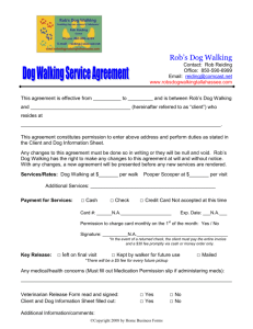 Service Contract - Robs Dog Walking