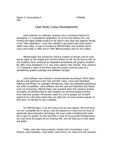 Case Study (Lotus Development)