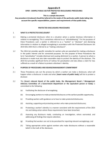 Draft of Sample Protected Disclosures Procedures