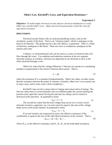 Circuitry, meters, and Ohm's law