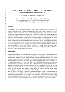 effect of ph on the heat resistance of spores - univ