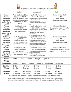 Ms. LeBlanc's Homework Sheet May 12 – 16, 2014 Reading