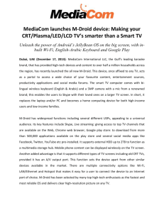 MediaCom unfurls M-Droid device_PR_Eng