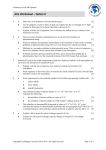 AHL Worksheet – Option E - Cambridge Resources for the IB Diploma
