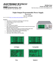 Triple Output Programmable Power Supply