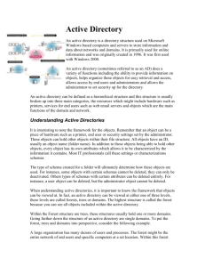 Logical Structure of an Active Directory