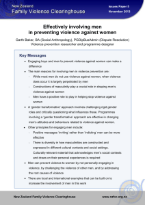 Effectively involving men in preventing violence against women