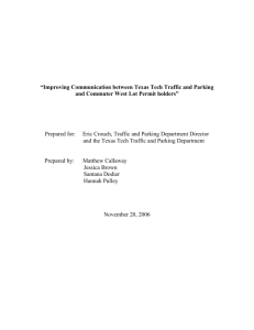 “Improving Communication between Texas Tech Traffic and Parking