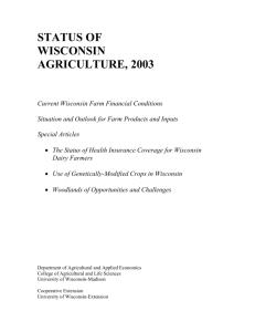 Status of Wisconsin Agriculture 2003