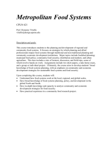 Metropolitan Food Systems, CPLN 621
