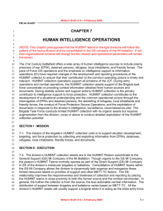 NOTES: HUMINT Ops - GlobalSecurity.org