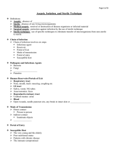 Asepsis lecture notes