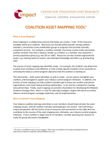 Coalition Asset Mapping Tool - Tobacco Control Evaluation Center