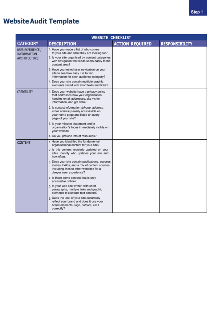 Website Audit Template