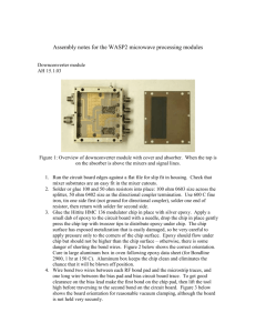 Assembly notes for downconverter module